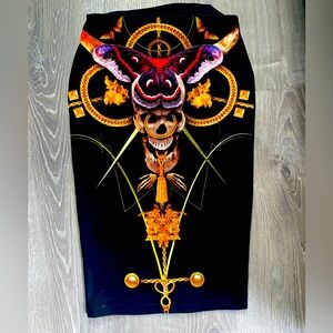Iron Fist goth pencil skirt